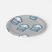 Koch-Hüte auf grau Pappteller (Schrägansicht)