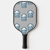 Koch-Hüte auf grau Pickleball Schläger (Rückseite)
