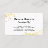 Koch-Hutlogo | Bratpfanne | Lebensmittel Gemüse Visitenkarte (Rückseite)