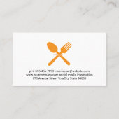 Koch-Hutlogo | Hintergrund Holz Visitenkarte (Rückseite)