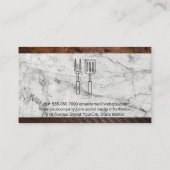 Koch-Hutlogo | Marmorholz Visitenkarte (Rückseite)