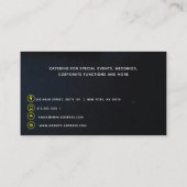 Koch I Catering Modernes Beruflich Visitenkarte (Rückseite)