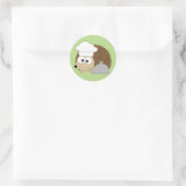Koch Igel Runder Aufkleber (Tasche)