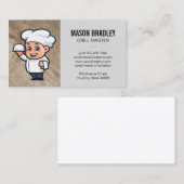 Koch Illustration für Lebensmittel Visitenkarte (Vorne/Hinten)