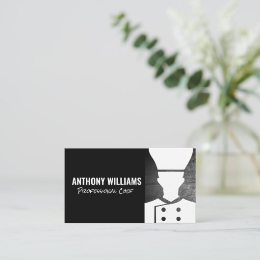 Koch Illustration | Kochen Visitenkarte (Stehend Vorderseite)