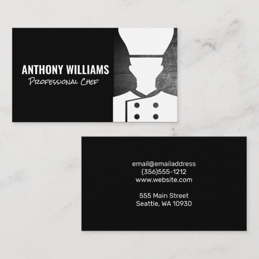 Koch Illustration | Kochen Visitenkarte (Vorne/Hinten)