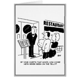 Koch im Restaurant nicht im Cartoon