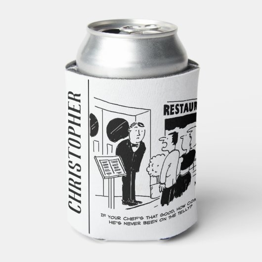 Koch im Restaurant nicht im Cartoon Dosenkühler (Kanne Vorderseite)