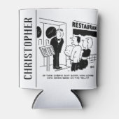 Koch im Restaurant nicht im Cartoon Dosenkühler (Vorderseite)