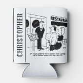 Koch im Restaurant nicht im Cartoon Dosenkühler (Rückseite)