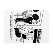 Koch im Restaurant nicht im Cartoon Magnet (Horizontal)