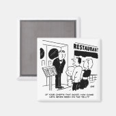 Koch im Restaurant nicht im Cartoon Magnet (Vorderseite/Rückseite)