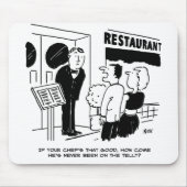 Koch im Restaurant nicht im Cartoon Mousepad (Vorne)