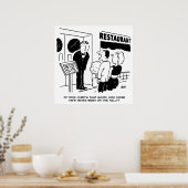 Koch im Restaurant nicht im Cartoon Poster (Küche)