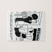 Koch im Restaurant nicht im Cartoon Puzzle (Horizontal)