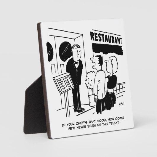 Koch im Restaurant nicht im Fernsehen Funny Fotoplatte (Vorderseite)