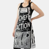 Koch in Aktion Schürze: Kühle Schwarz-Weiß-Küche Schürze (InSitu)