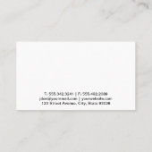 Koch in der Küche | Metallmesser Visitenkarte (Rückseite)