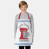 Koch in der Schulung der Multimedia-Schürze des Mi Schürze (Getragen)