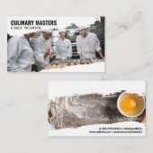 Koch in Uniform Learning Pastries Visitenkarte (Vorne/Hinten)