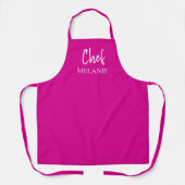 Koch Individuelle Name Modern Hot Pink Schürze (Vorderseite)