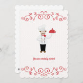 Koch Inspiriert Festessen Scallope Einladung (Vorne/Hinten)