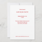 Koch Inspiriert förmliches Abendessen Einladung (Rückseite)