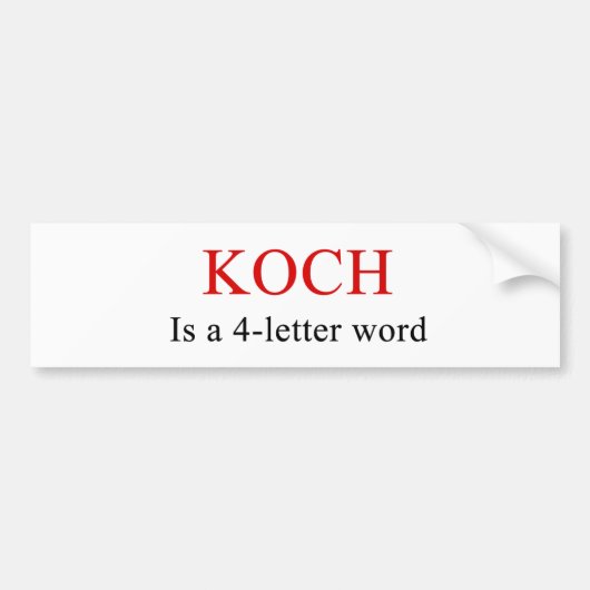 Koch ist ein Wort-Autoaufkleber mit 4 Buchstaben Autoaufkleber (Vorne)