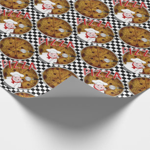 Koch Italiano Pizza, Checkered 03-Gift Wrap Geschenkpapier