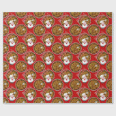 Koch Italiano Pizza, Red-Gift Wrap Geschenkpapier (Flach)