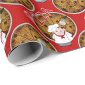 Koch Italiano Pizza, Red-Gift Wrap Geschenkpapier (Rolleneckpunkt)