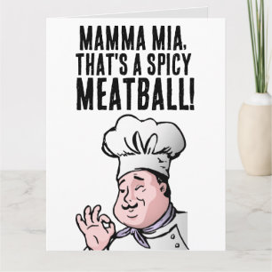 KOCH ITALIENISCHE MEATBALL FUNNY BIRTHDAY Grußkart Karte