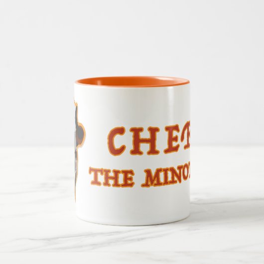 Koch J Minotaur mit Text Zweifarbige Tasse (Mittel)