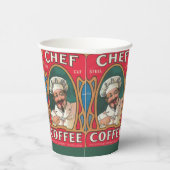 Koch Kaffee Vintage Jugendstil-elegante Rot Pappbecher (Rechts)