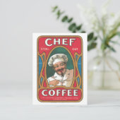 Koch Kaffee Vintage Jugendstil-Küche Feiertagspostkarte (Stehend Vorderseite)