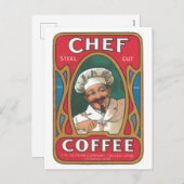 Koch Kaffee Vintage Jugendstil-Küche Feiertagspostkarte (Vorne/Hinten)