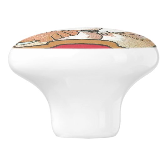 Koch Kaffee Vintage Jugendstil-Küche Keramikknauf (Seitenansicht)