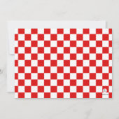 Koch Karo Geburtstagspartei Einladung (Rückseite)