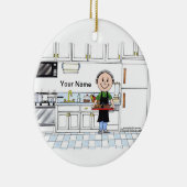 Koch, kein Hut - Männlich Keramikornament (Rechts)