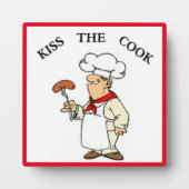 Koch "KISS THE COOK" Fotoplatte (Vorderseite)