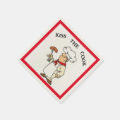 Koch "KISS THE COOK" Serviette (Ecke)