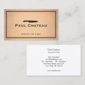 Koch Knife Catering Restaurant Kupfer Visitenkarte (Vorne/Hinten)