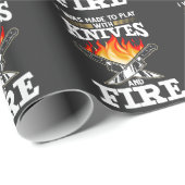 Koch Knife Cooking Sprichwort Food Lover Geschenkpapier (Rolleneckpunkt)