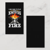 Koch Knife Cooking Sprichwort Lover Visitenkarte (Vorne/Hinten)