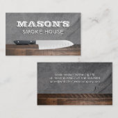 Koch Knife | Holz und Schiefer Visitenkarte (Vorne/Hinten)