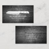 Koch Knife Icon | Scratched Metal Visitenkarte (Vorne/Hinten)
