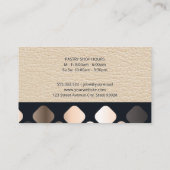 Koch Knife | Ledermetallisches Muster Visitenkarte (Rückseite)