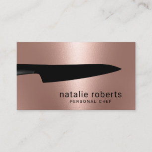 Koch Knife Moderne Rose Gold Metallic Visitenkarte