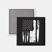 Koch Knife Patriotic Osterfahne Magnet (Vorderseite/Rückseite)