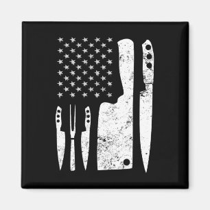 Koch Knife Patriotic Osterfahne Magnet
